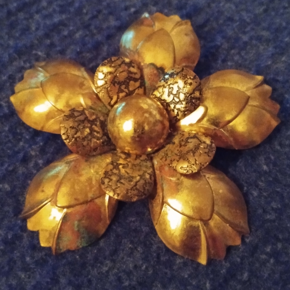 Mixed Metal Brooch, Old Clasp